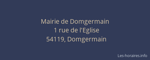 Mairie de Domgermain