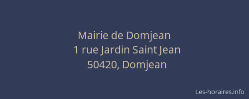 Mairie de Domjean
