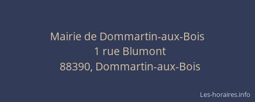 Mairie de Dommartin-aux-Bois