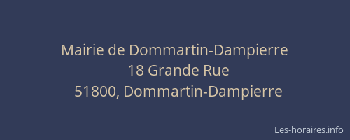 Mairie de Dommartin-Dampierre