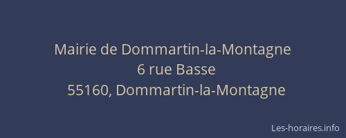 Mairie de Dommartin-la-Montagne