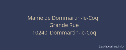 Mairie de Dommartin-le-Coq