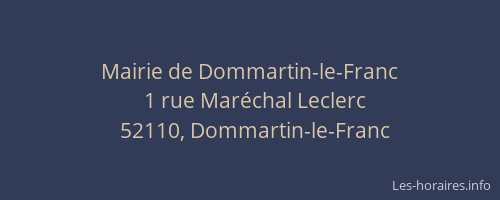 Mairie de Dommartin-le-Franc