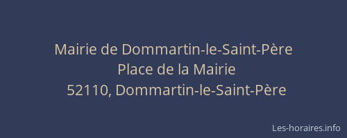 Mairie de Dommartin-le-Saint-Père