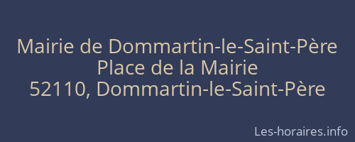 Mairie de Dommartin-le-Saint-Père