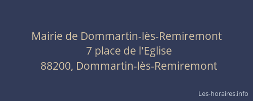 Mairie de Dommartin-lès-Remiremont