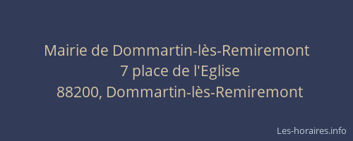Mairie de Dommartin-l&egrave;s-Remiremont