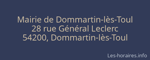 Mairie de Dommartin-l&egrave;s-Toul