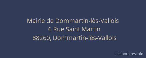 Mairie de Dommartin-l&egrave;s-Vallois
