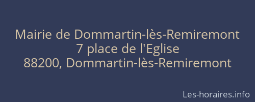 Mairie de Dommartin-lès-Remiremont