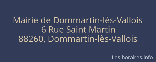 Mairie de Dommartin-lès-Vallois