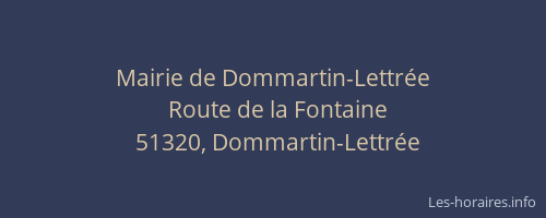 Mairie de Dommartin-Lettrée