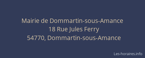 Mairie de Dommartin-sous-Amance