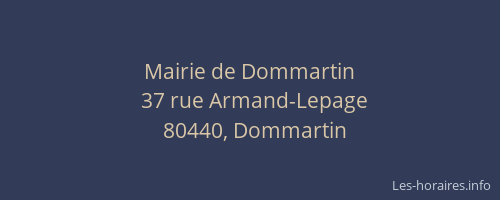 Mairie de Dommartin