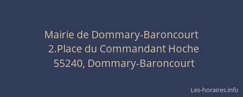 Mairie de Dommary-Baroncourt