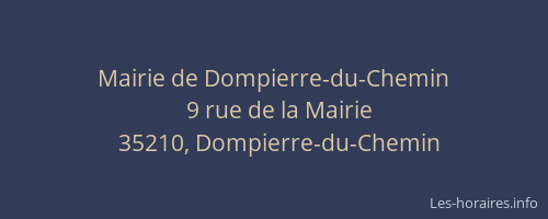 Mairie de Dompierre-du-Chemin