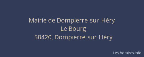 Mairie de Dompierre-sur-H&eacute;ry