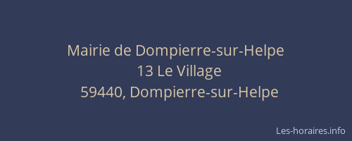 Mairie de Dompierre-sur-Helpe