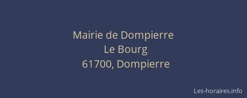 Mairie de Dompierre