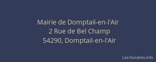 Mairie de Domptail-en-l'Air