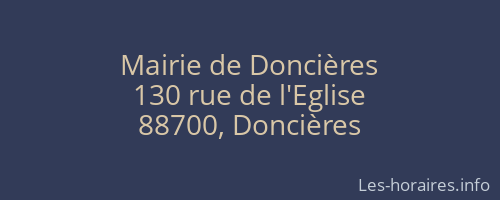 Mairie de Doncières