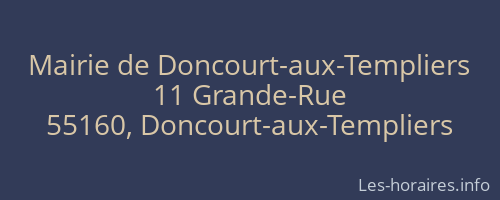 Mairie de Doncourt-aux-Templiers