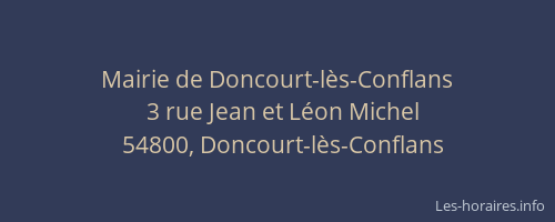 Mairie de Doncourt-l&egrave;s-Conflans