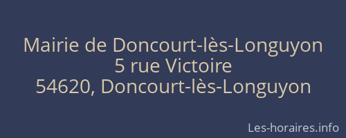 Mairie de Doncourt-lès-Longuyon