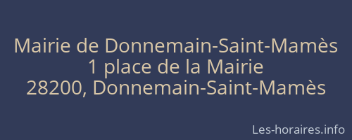Mairie de Donnemain-Saint-Mamès
