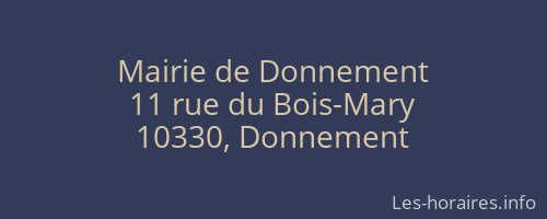 Mairie de Donnement