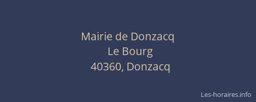 Mairie de Donzacq