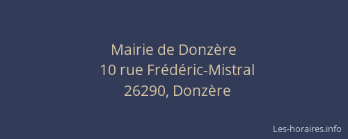 Mairie de Donz&egrave;re