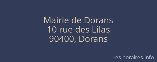Mairie de Dorans