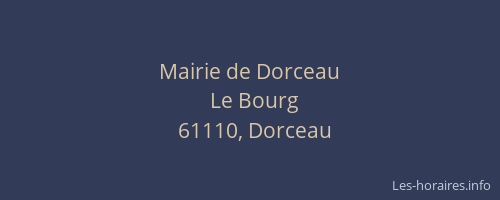 Mairie de Dorceau