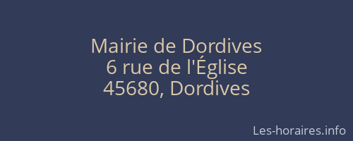 Mairie de Dordives