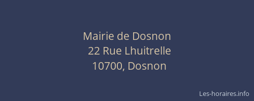 Mairie de Dosnon