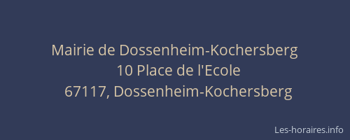 Mairie de Dossenheim-Kochersberg