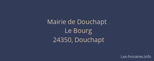 Mairie de Douchapt