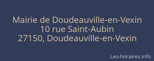 Mairie de Doudeauville-en-Vexin