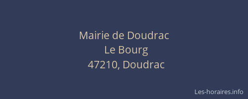 Mairie de Doudrac