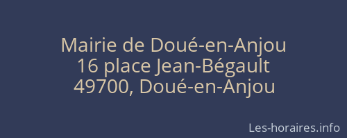 Mairie de Doué-en-Anjou