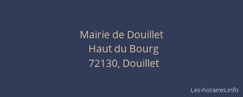 Mairie de Douillet