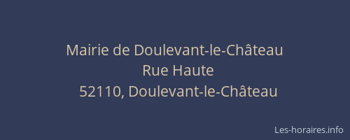 Mairie de Doulevant-le-Ch&acirc;teau