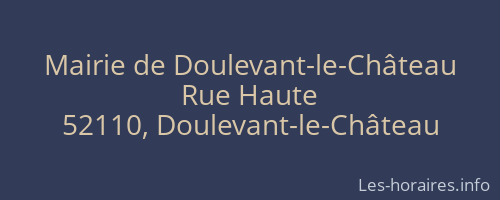 Mairie de Doulevant-le-Château