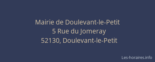 Mairie de Doulevant-le-Petit