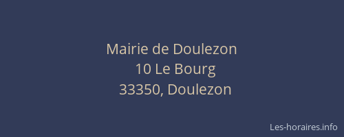 Mairie de Doulezon