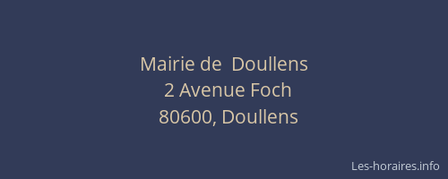 Mairie de  Doullens