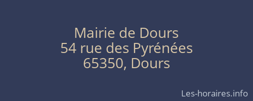 Mairie de Dours