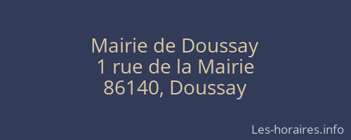 Mairie de Doussay