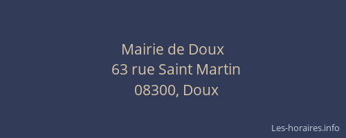 Mairie de Doux